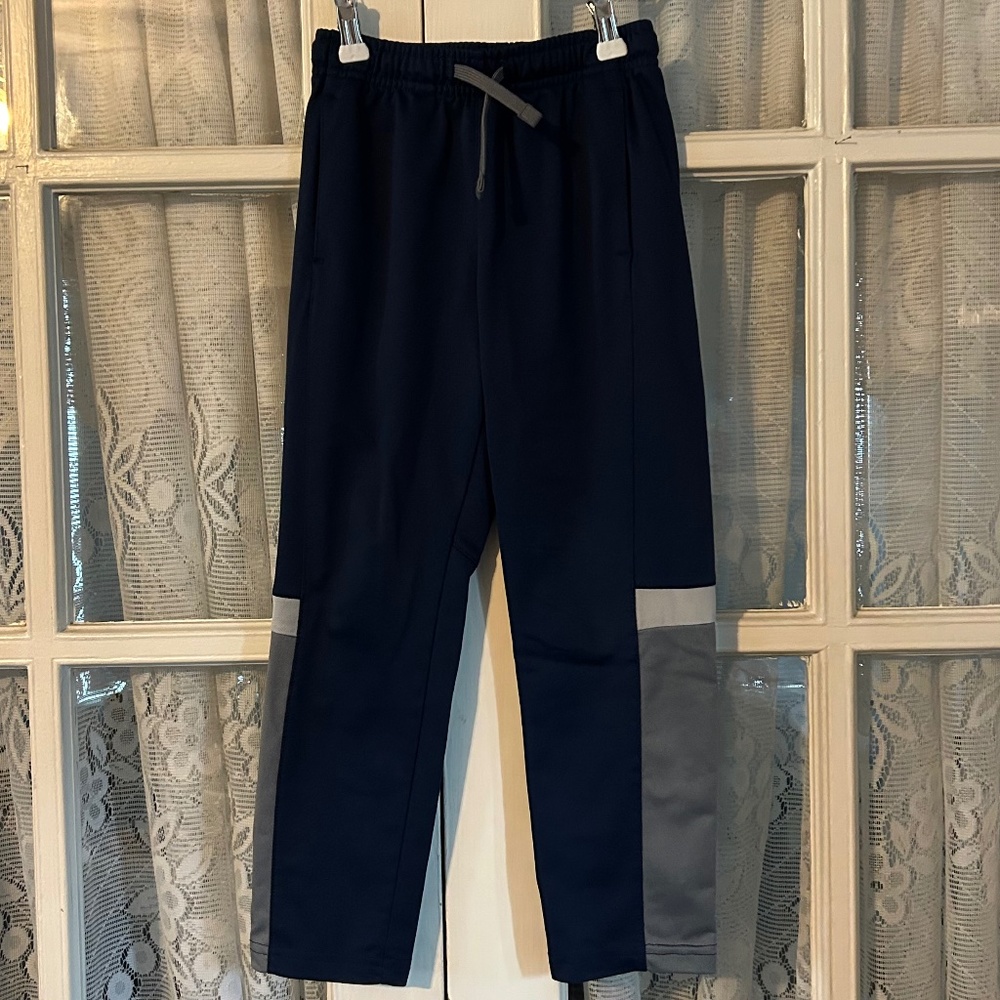 😉Bundle Days😉 Boys Athletic Works Navy White Dark Gray Pants Joggers Quick Dry